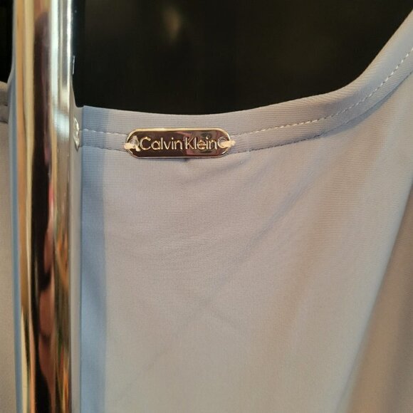 Calvin Klein Colorblocked Cross-Back One-Piece - Picture 4 of 4